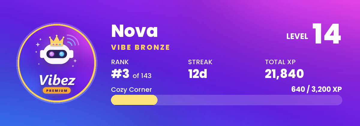 Vibez rank card example